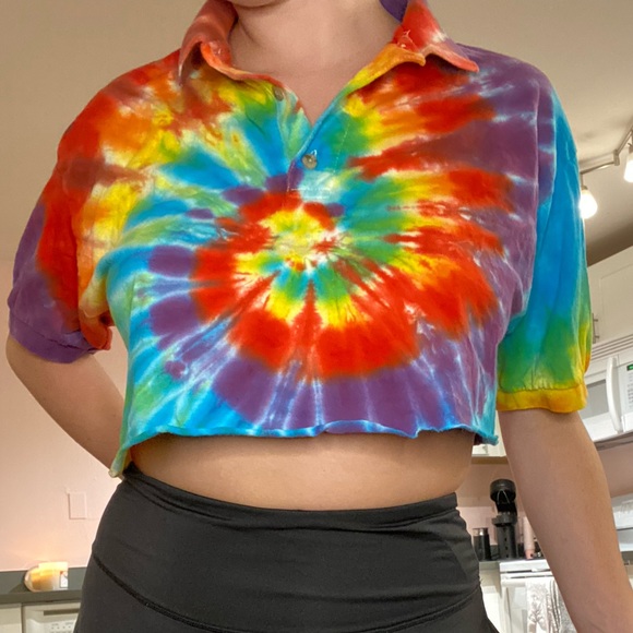 Cropped Tye Dye Polo - Picture 1 of 4